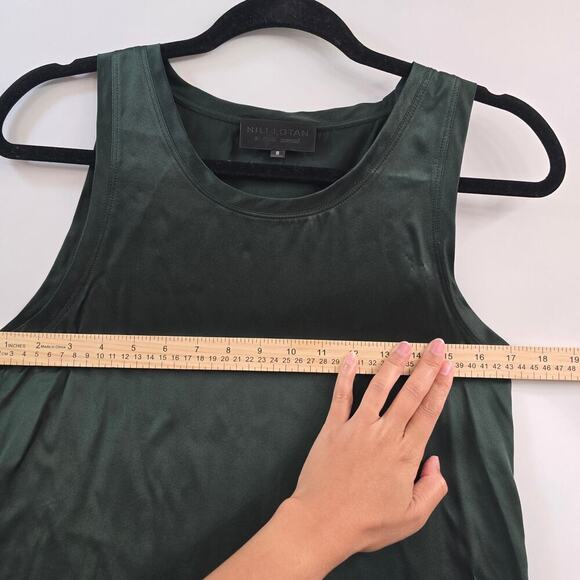 Nili Lotan 100% Silk Tank Top Blouse Green S Minimalist Luxury CapsuleWardrobe - Picture 5 of 6